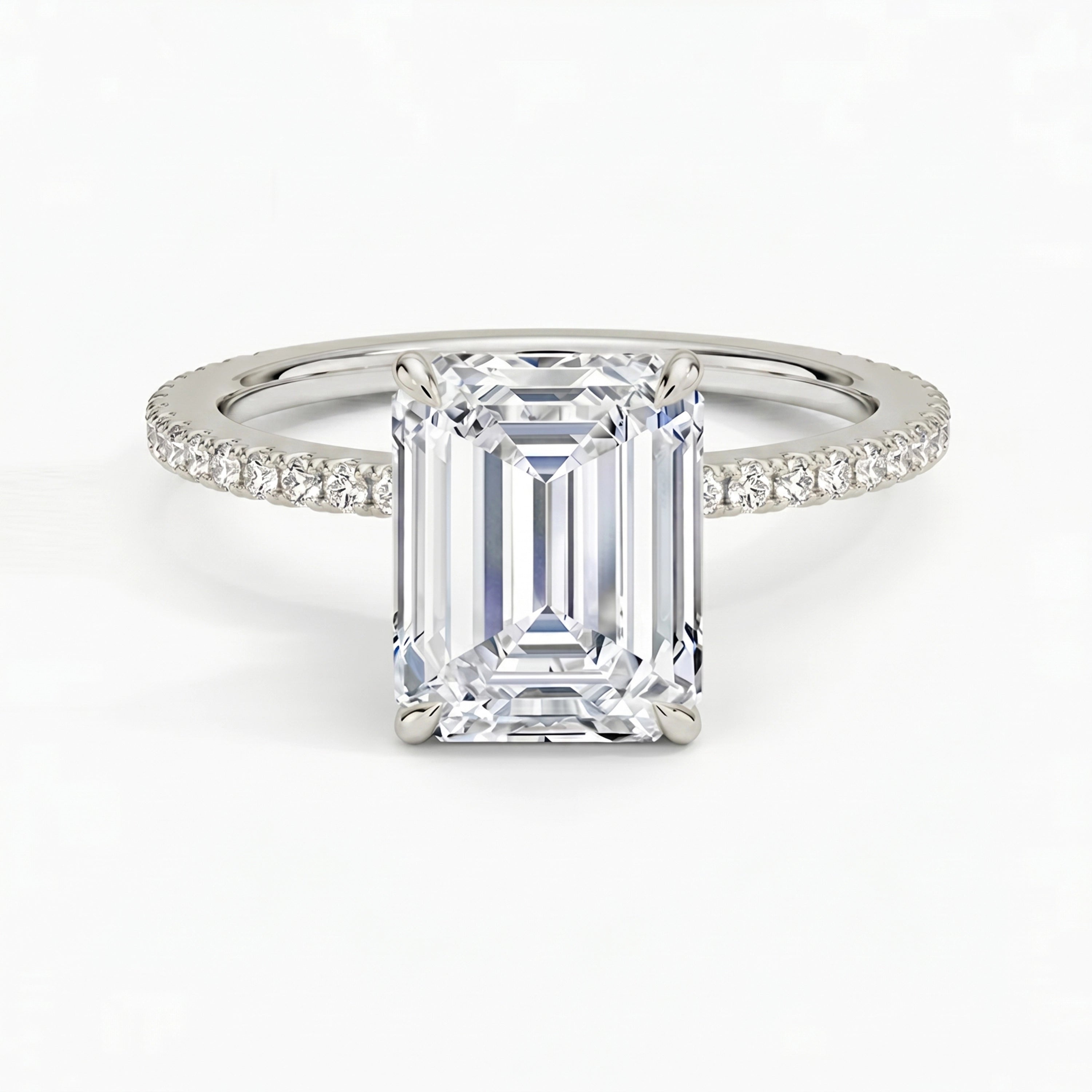 Lumina Pavé Emerald Ring