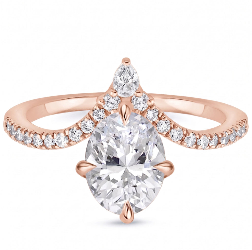 Aurelia Chevron Oval Ring