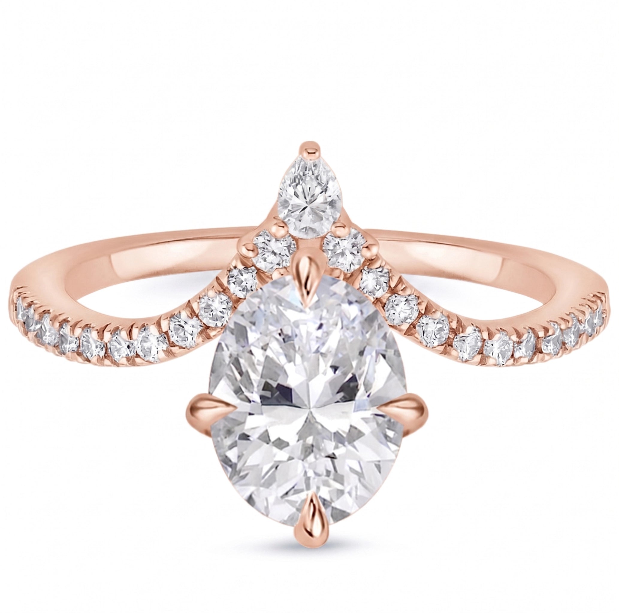 Aurelia Chevron Oval Ring