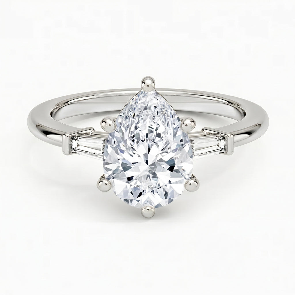 Legacy Pear Three-Stone Ring