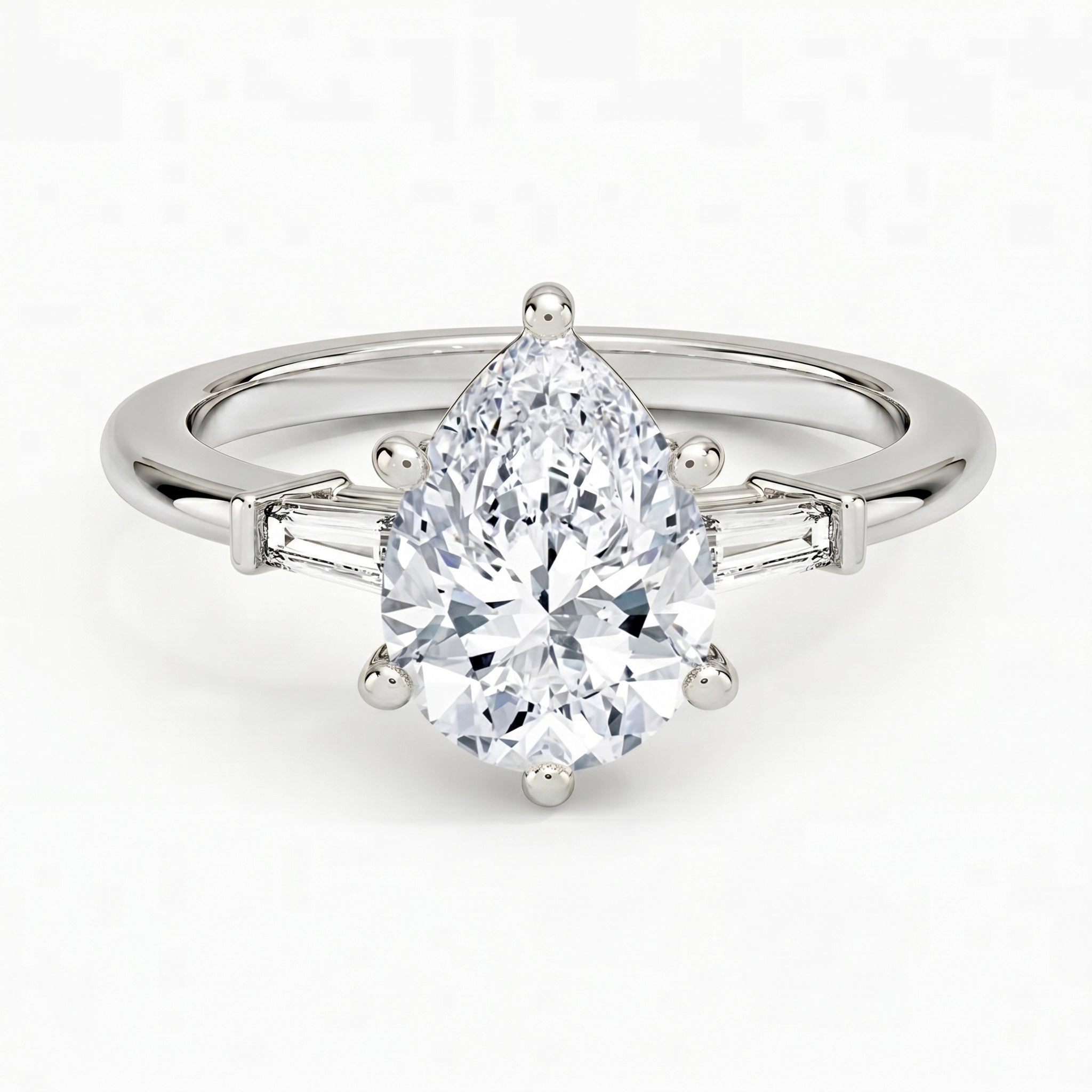 Legacy Pear Three-Stone Ring