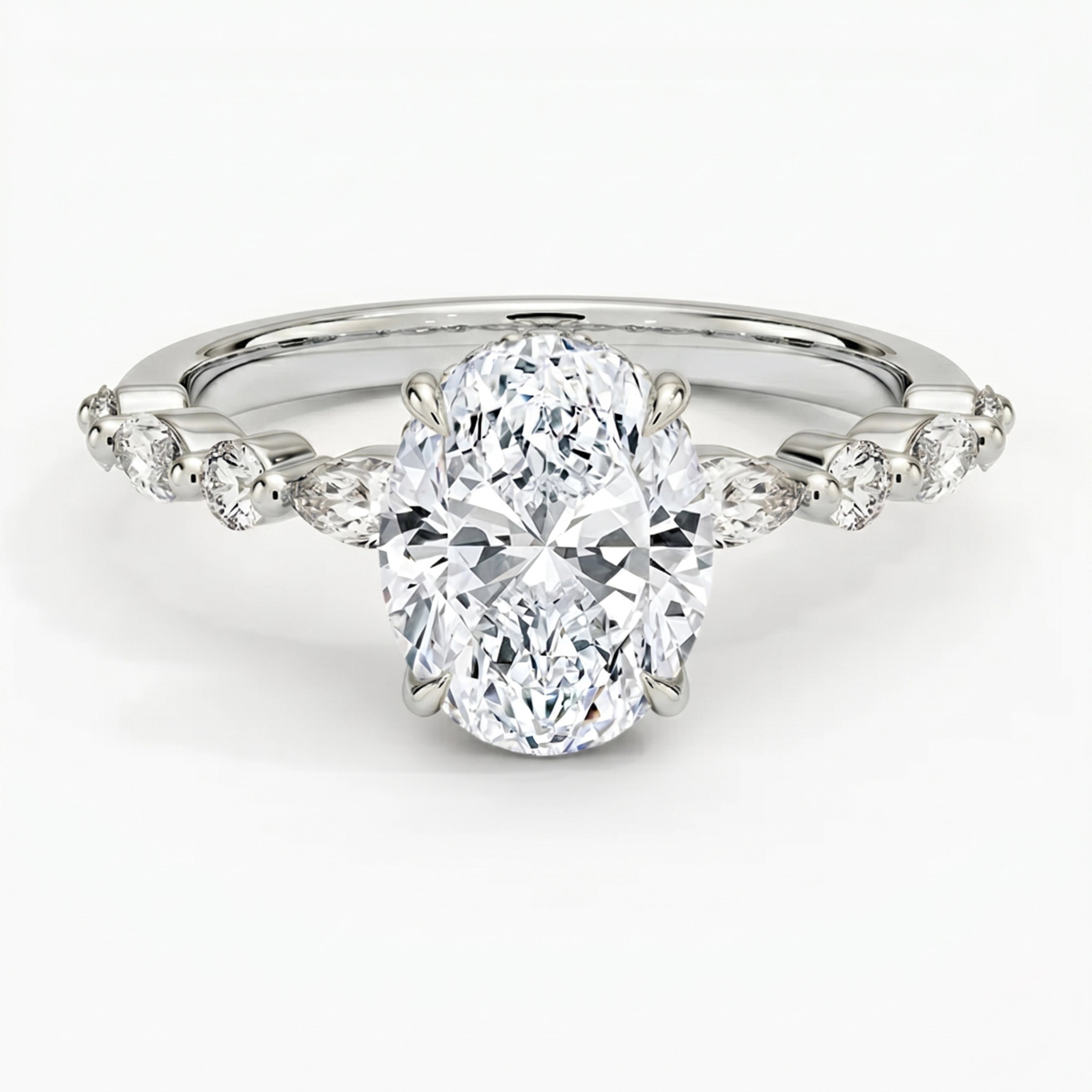 Ivy Hidden Halo Oval Ring