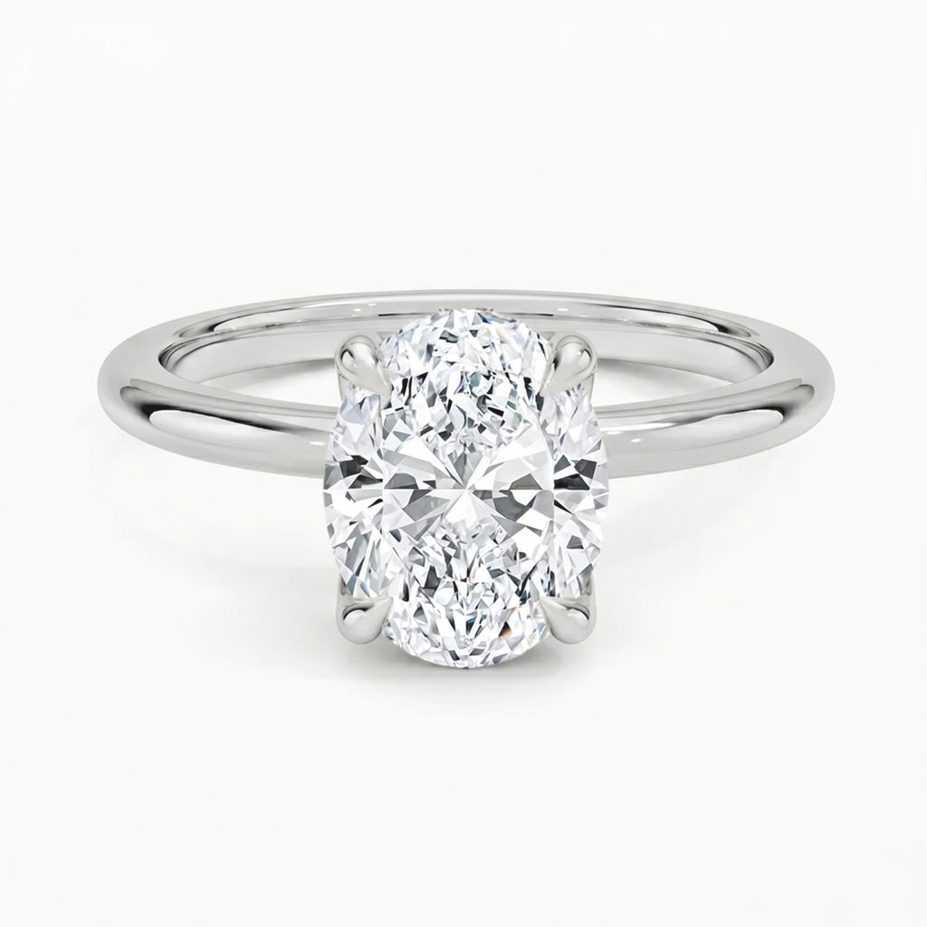 Flora Oval Solitaire Ring