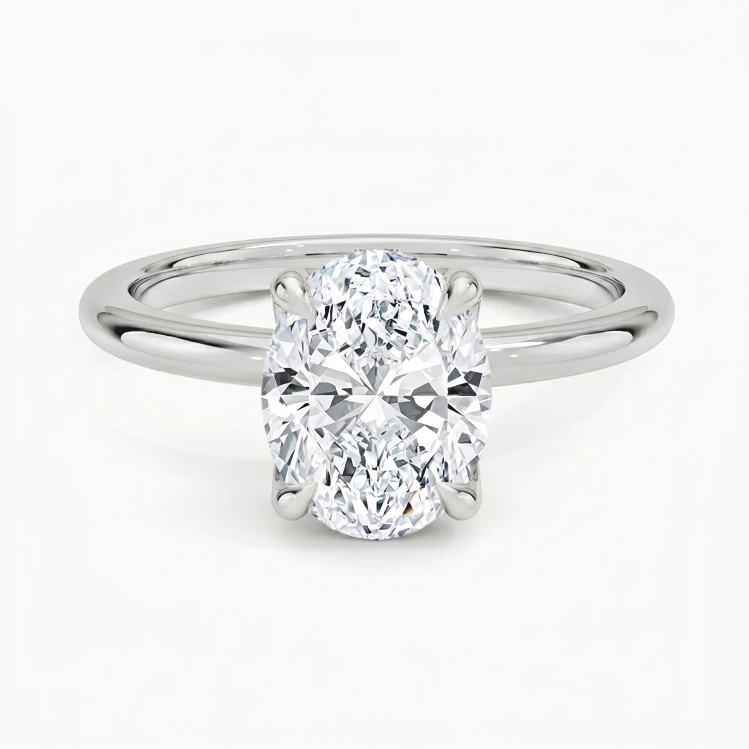 Flora Oval Solitaire Ring