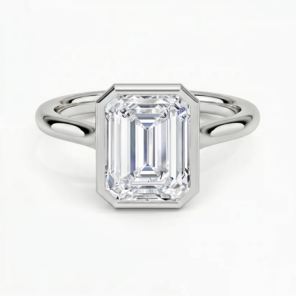 Luna Emerald Solitaire Ring