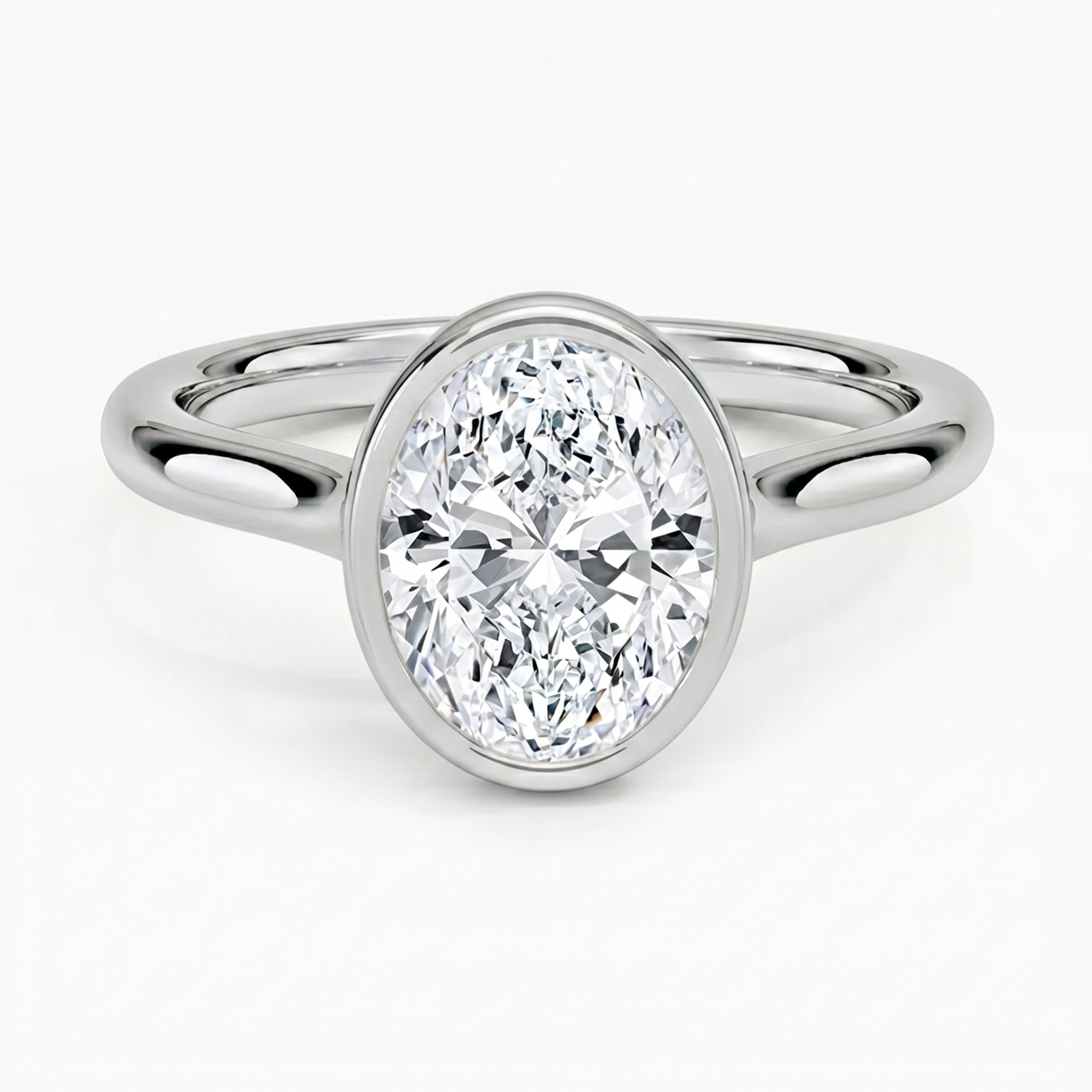 Luna Oval Solitaire Ring