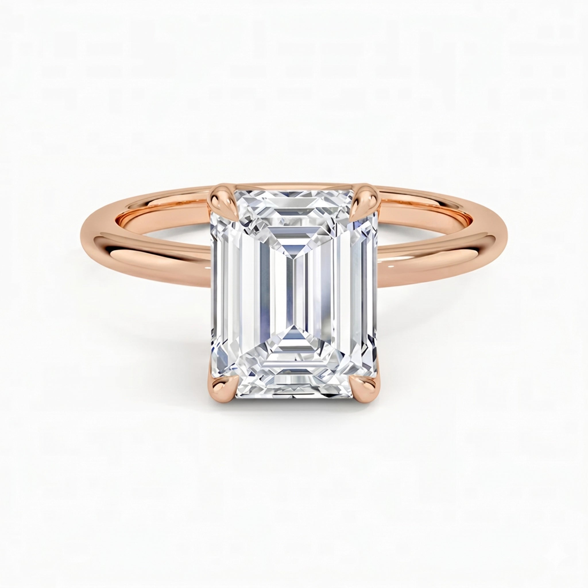 Flora Emerald Solitaire Ring