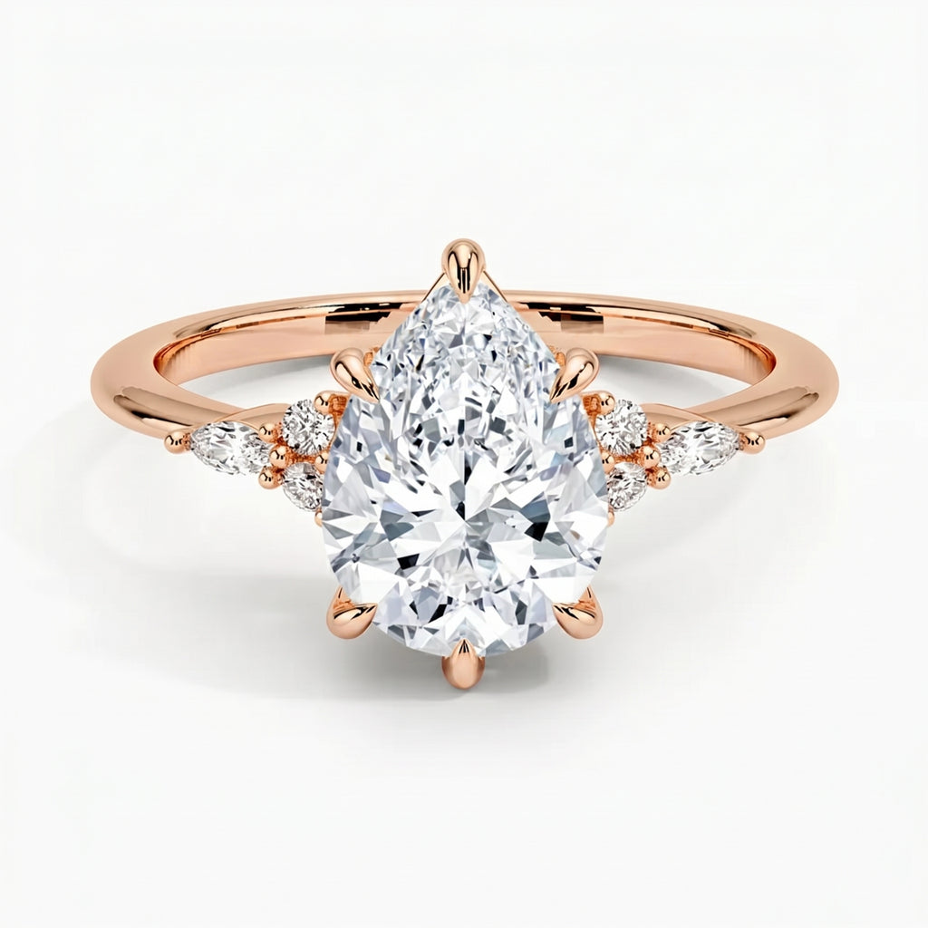 Laurel Pear Ring