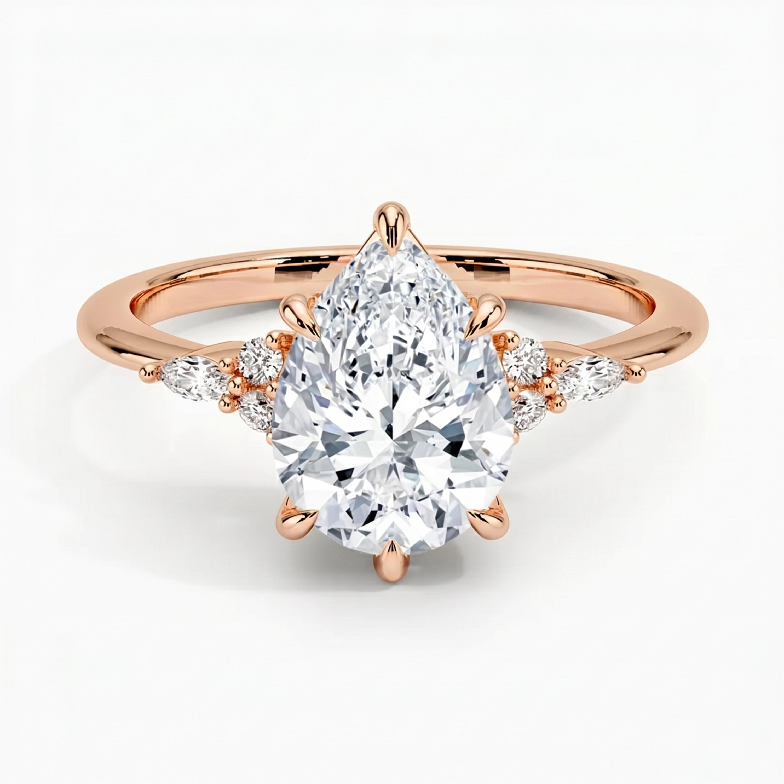 Laurel Pear Ring