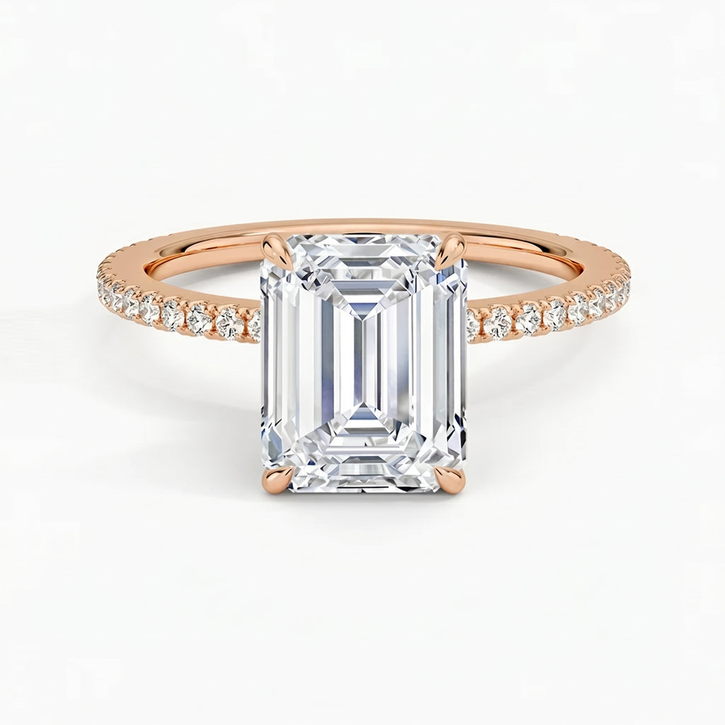 Lumina Pavé Emerald Ring