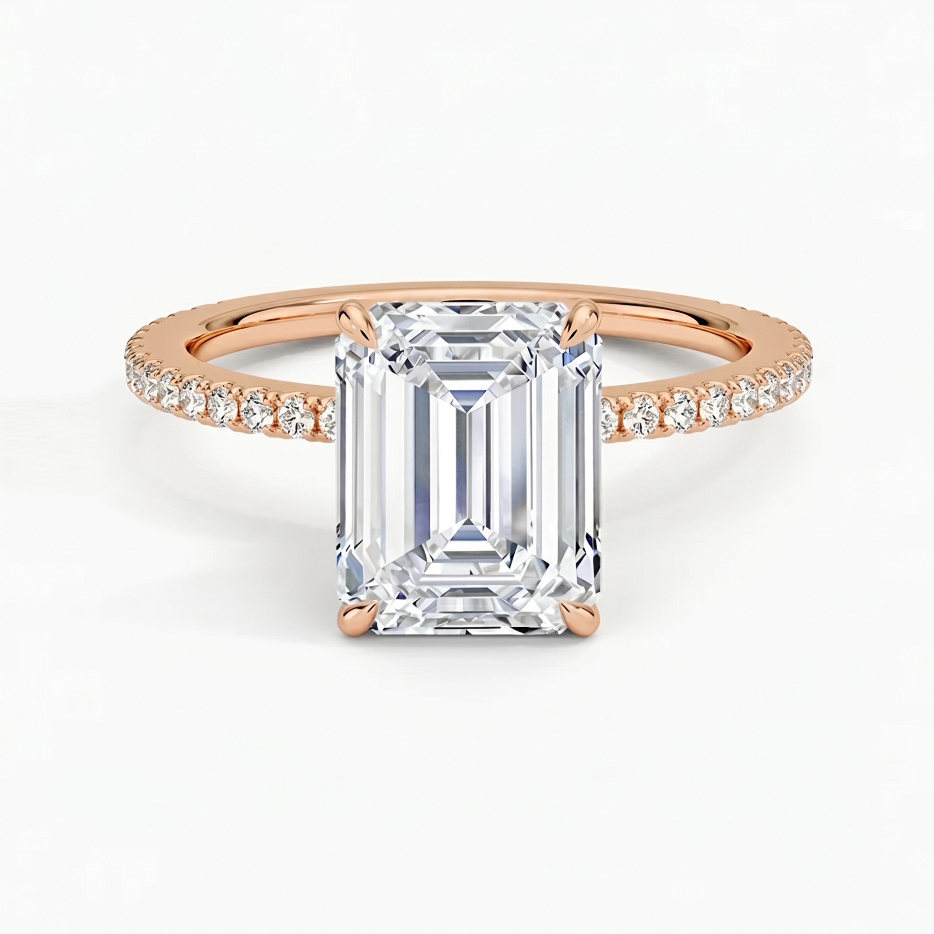 Lumina Pavé Emerald Ring