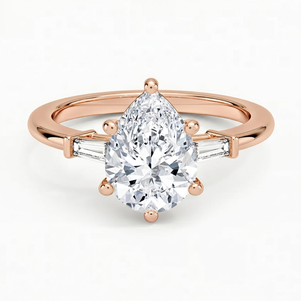 Legacy Pear Three-Stone Ring