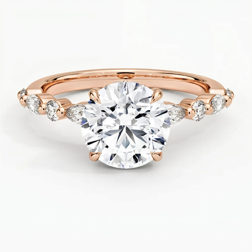 Ivy Hidden Halo Round Ring
