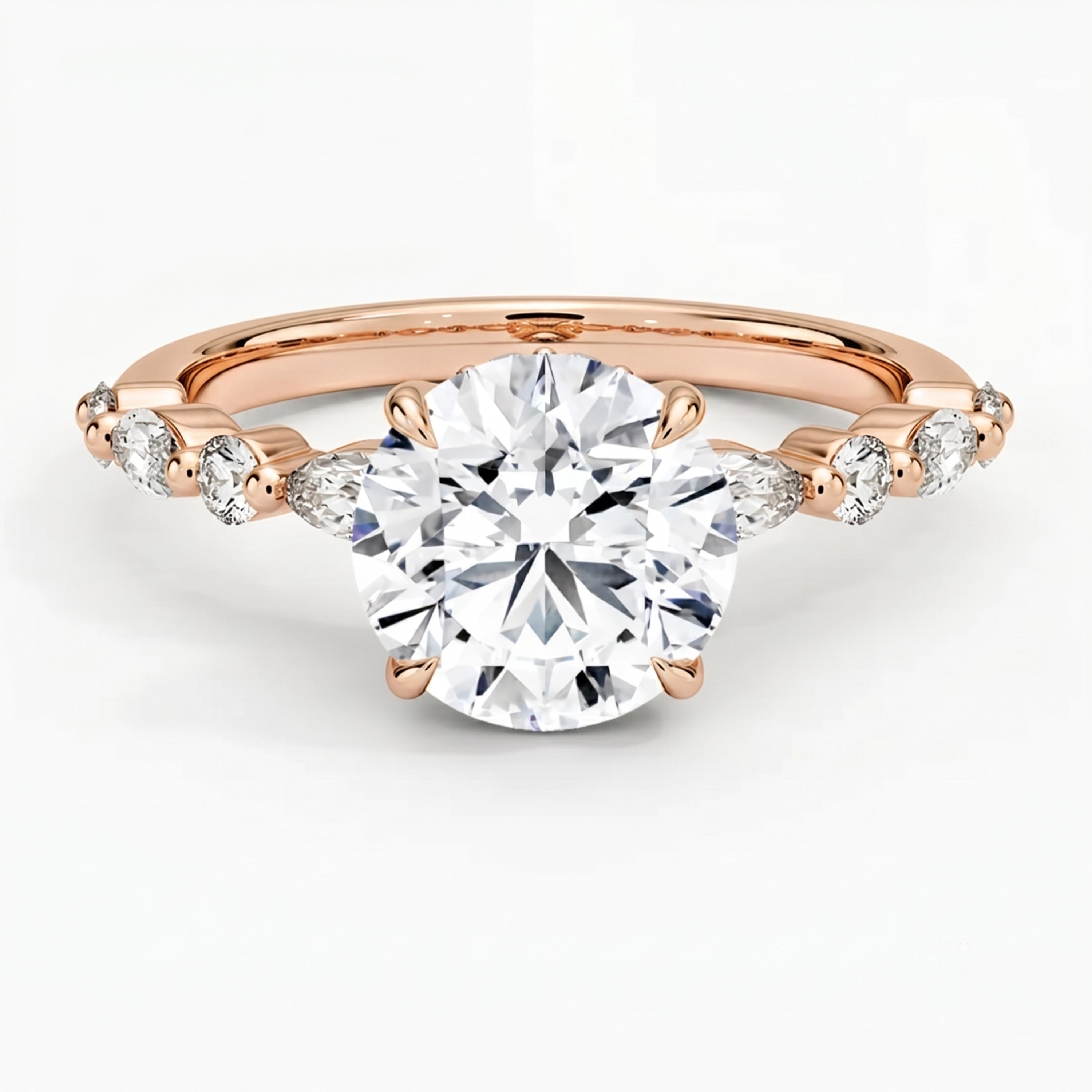 Ivy Hidden Halo Round Ring