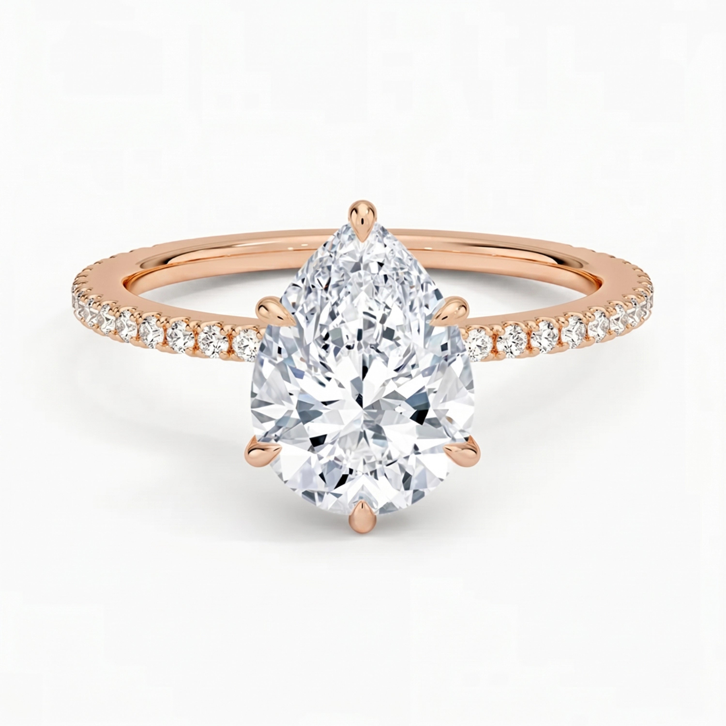 Lumina Pavé Pear Ring