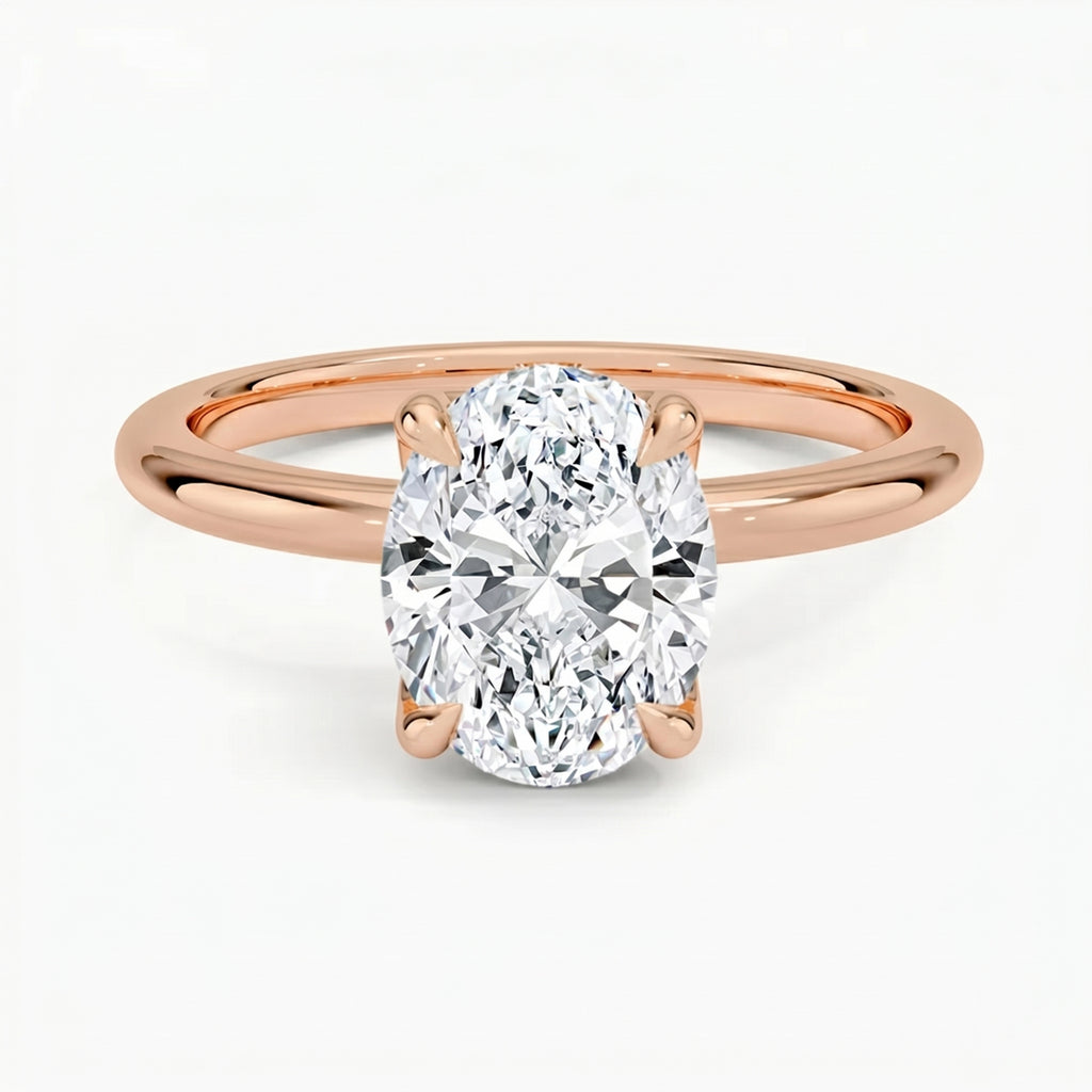 Flora Oval Solitaire Ring