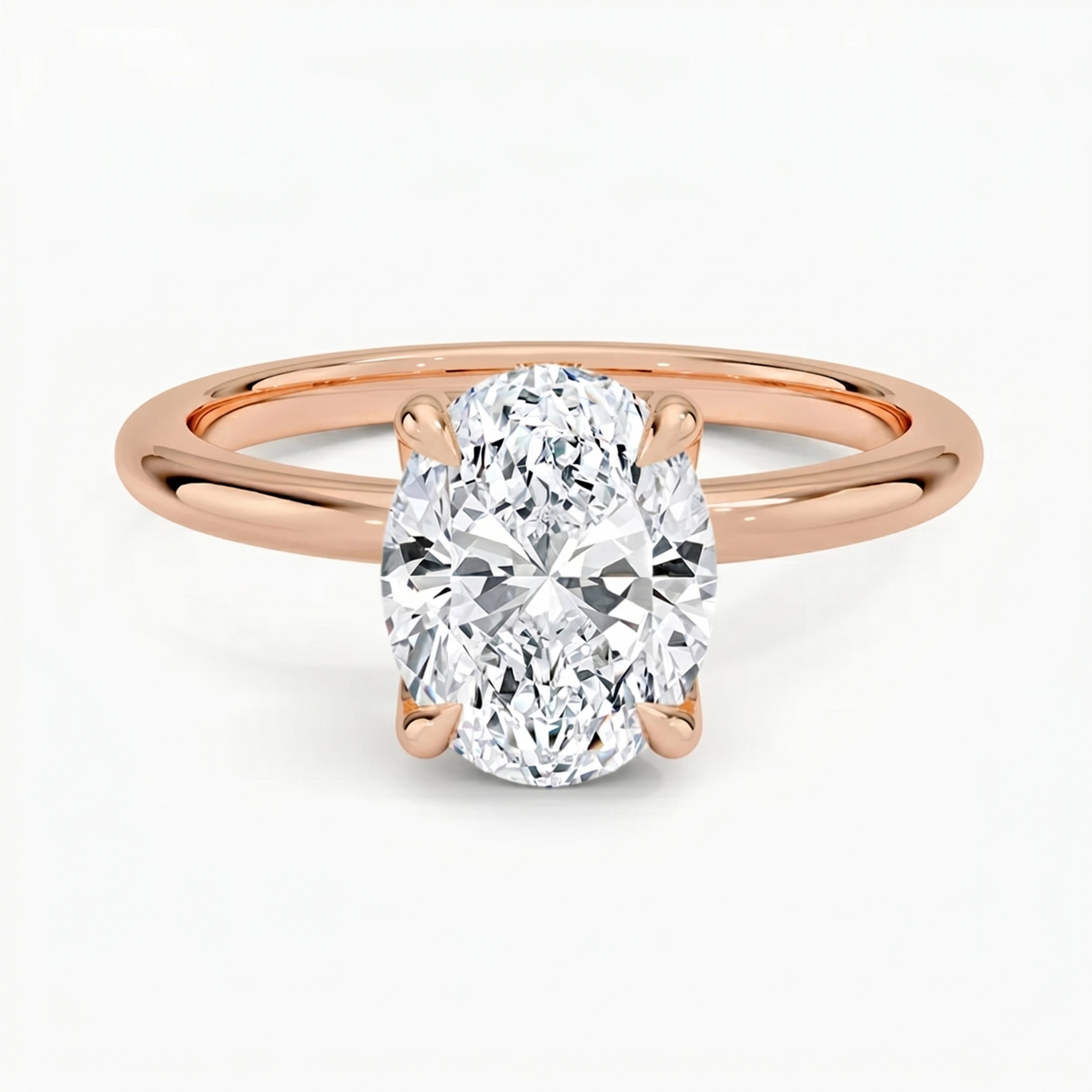 Flora Oval Solitaire Ring