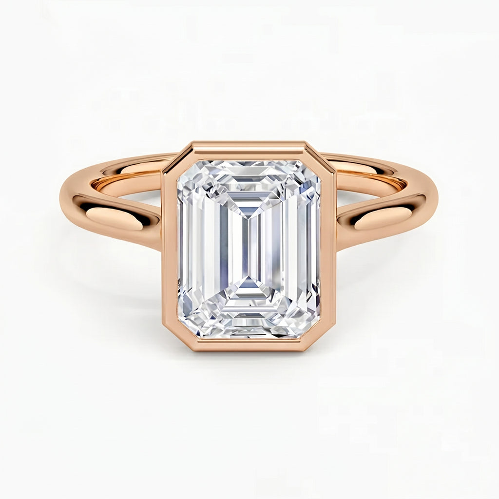Luna Emerald Solitaire Ring