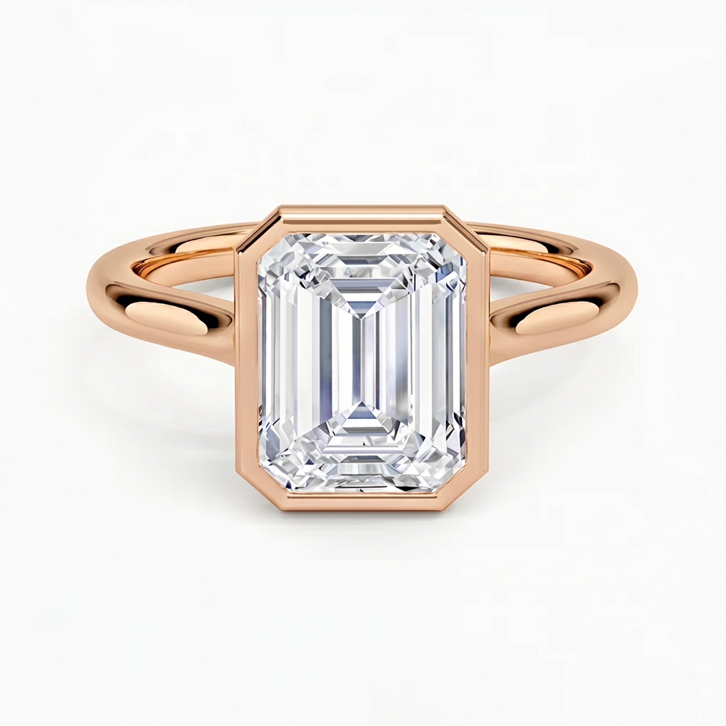 Luna Emerald Solitaire Ring