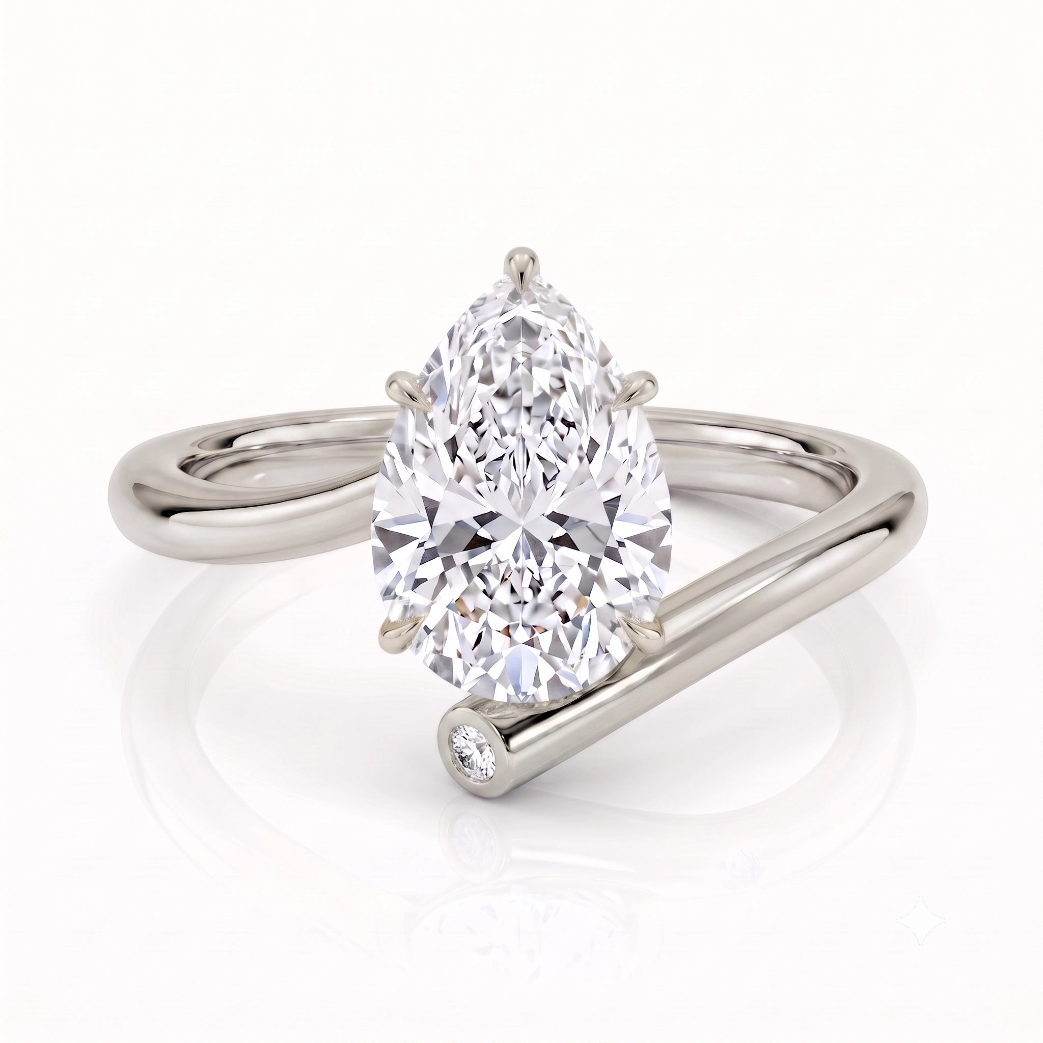 Eternal Orbit Pear Ring
