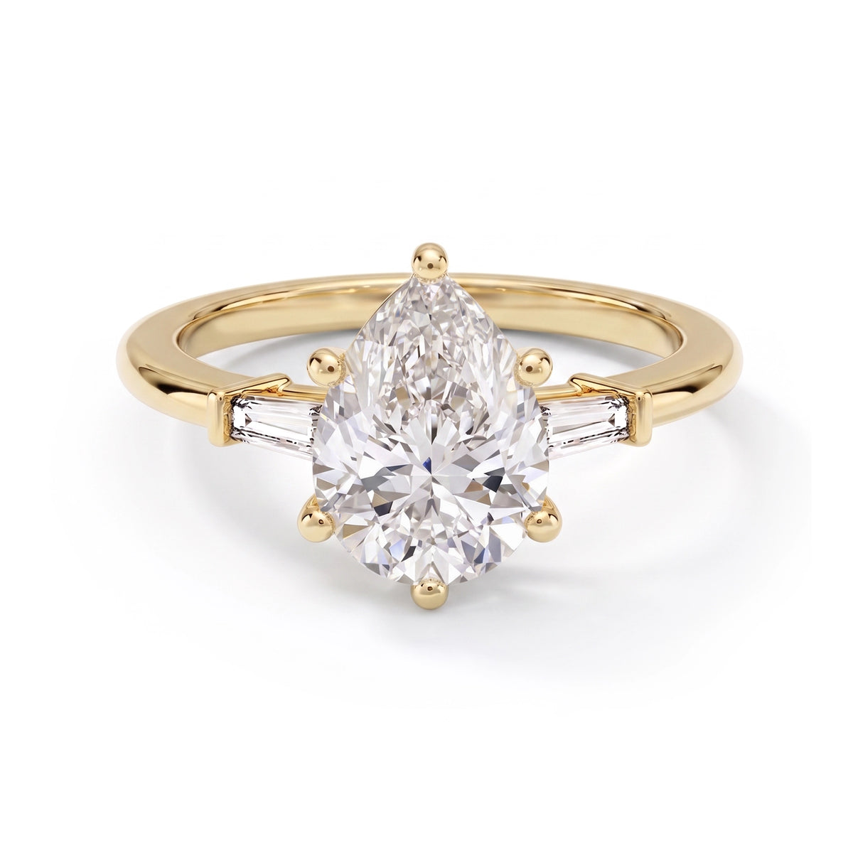 Legacy Pear Three-Stone Ring