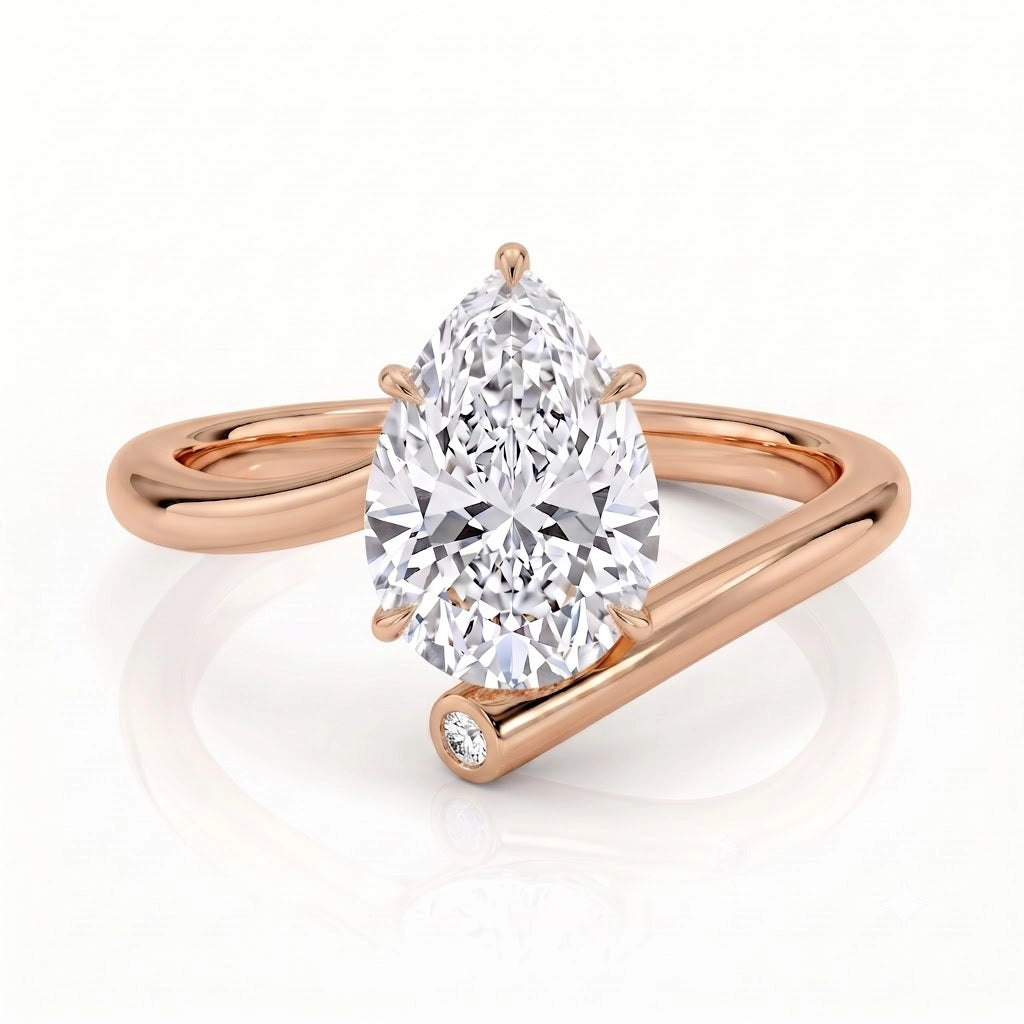 Eternal Orbit Pear Ring