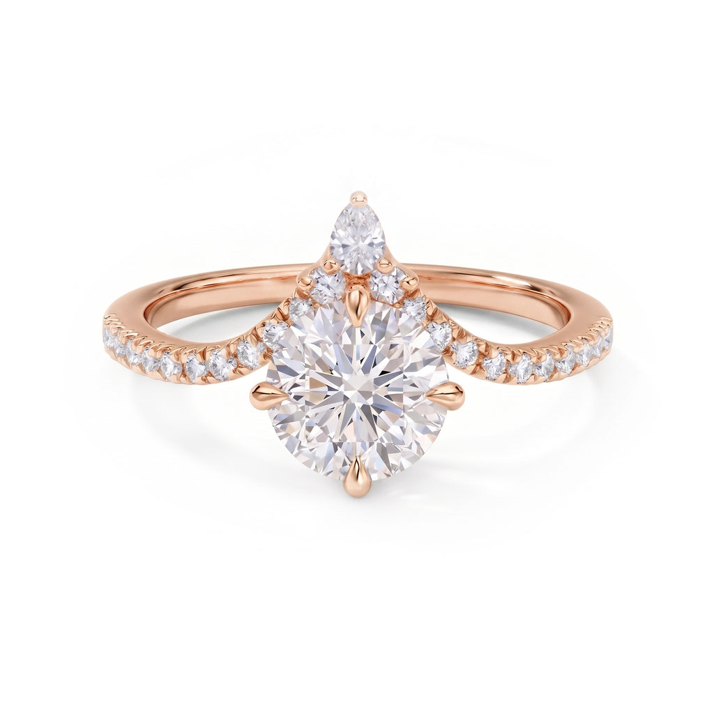 Aurelia Chevron round ring