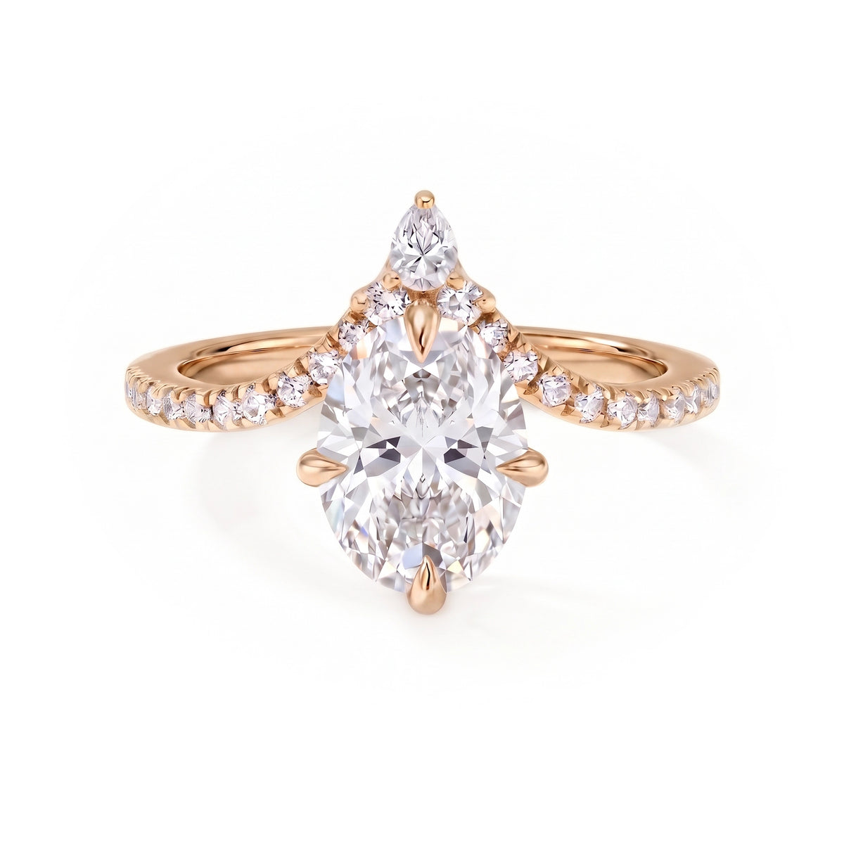 Aurelia Chevron Oval Ring