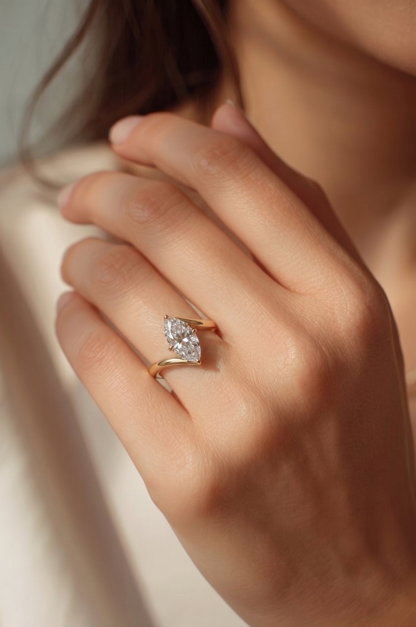Embrace Marquise Solitaire Ring