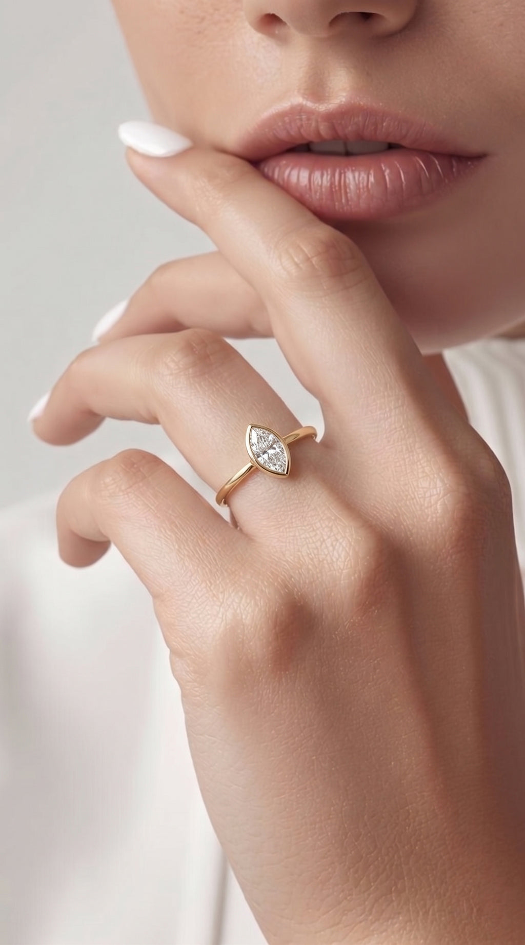 Luna Marquise Solitaire Ring