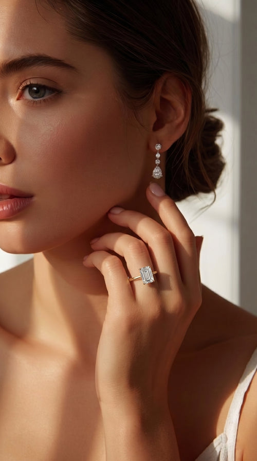 Classic Four-Prong Emerald Solitaire Ring