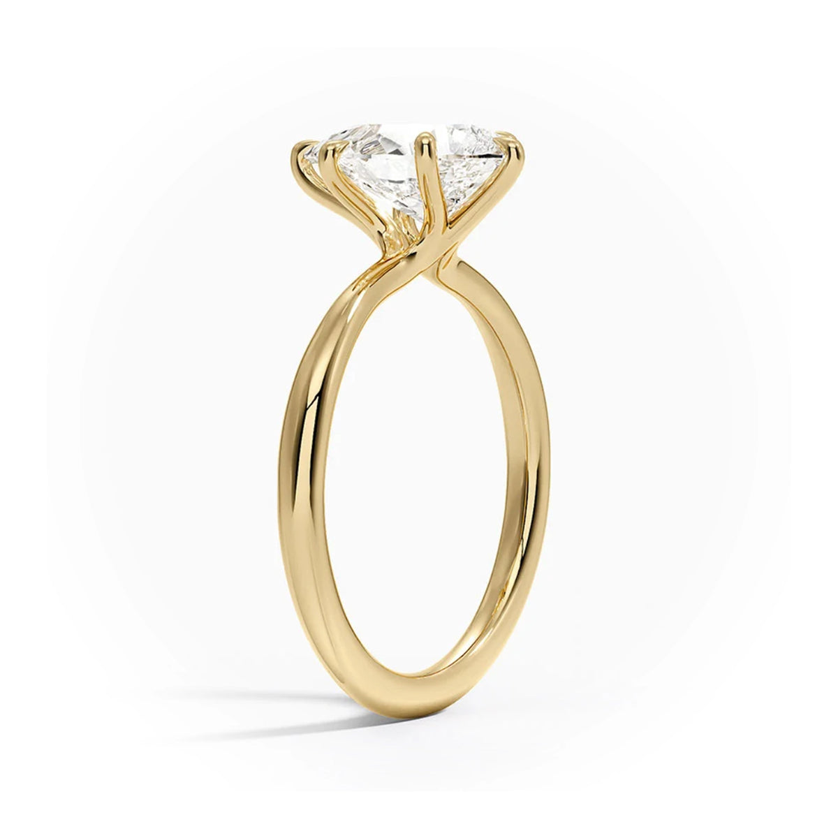 Iris Pear Solitaire Ring