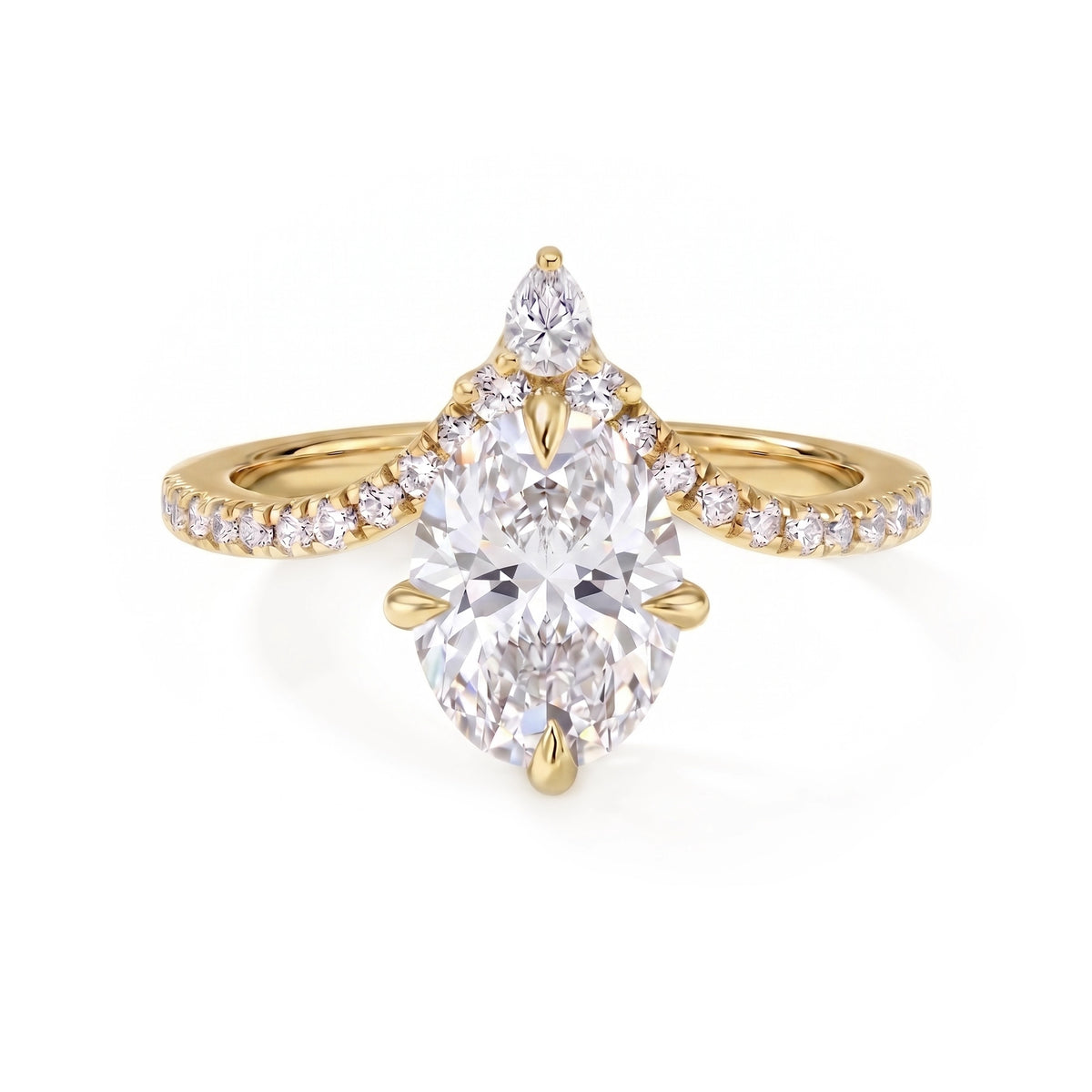 Aurelia Chevron Oval Ring