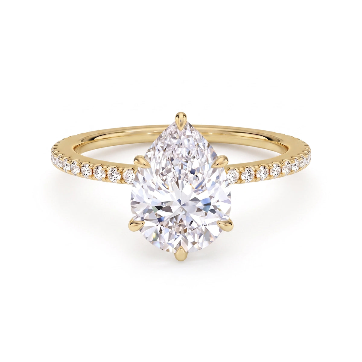 Lumina Pavé Pear Ring