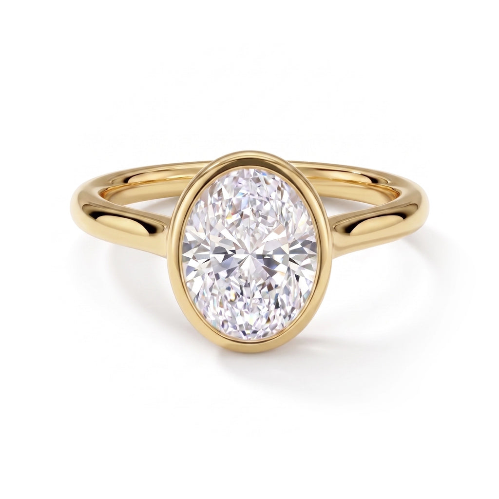 Luna Oval Solitaire Ring