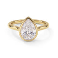 Luna Pear Solitaire Ring