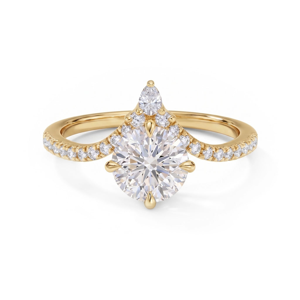 Aurelia Chevron round ring