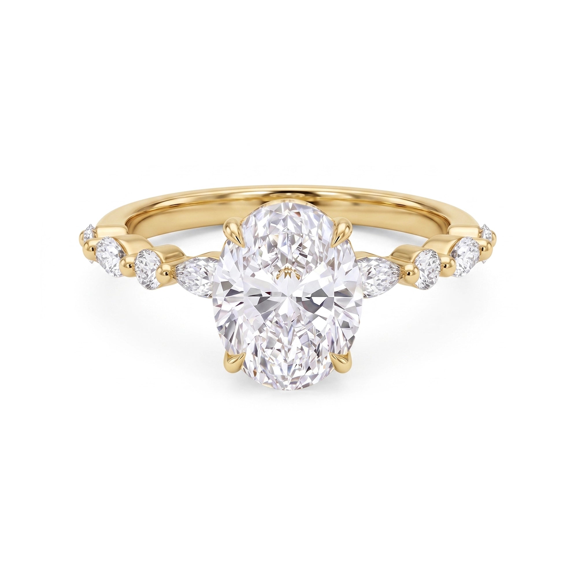 Ivy Hidden Halo Oval Ring
