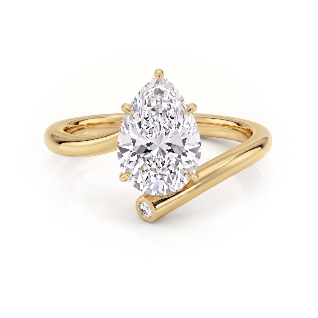 Eternal Orbit Pear Ring