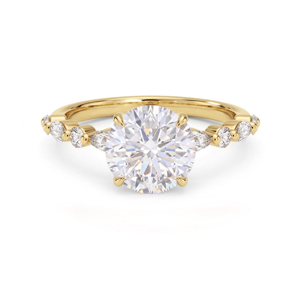 Ivy Hidden Halo Round Ring