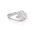 Aurora Halo Pear Ring