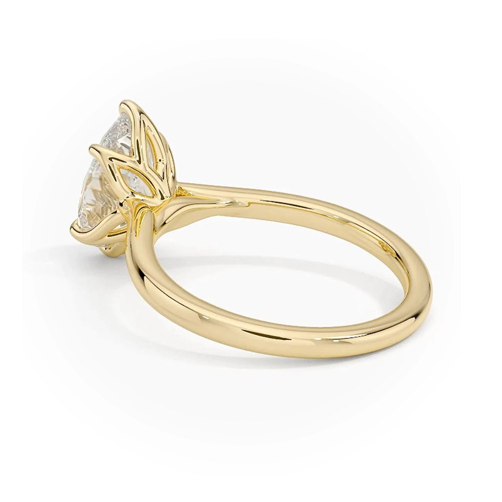 Flora Pear Solitaire Ring