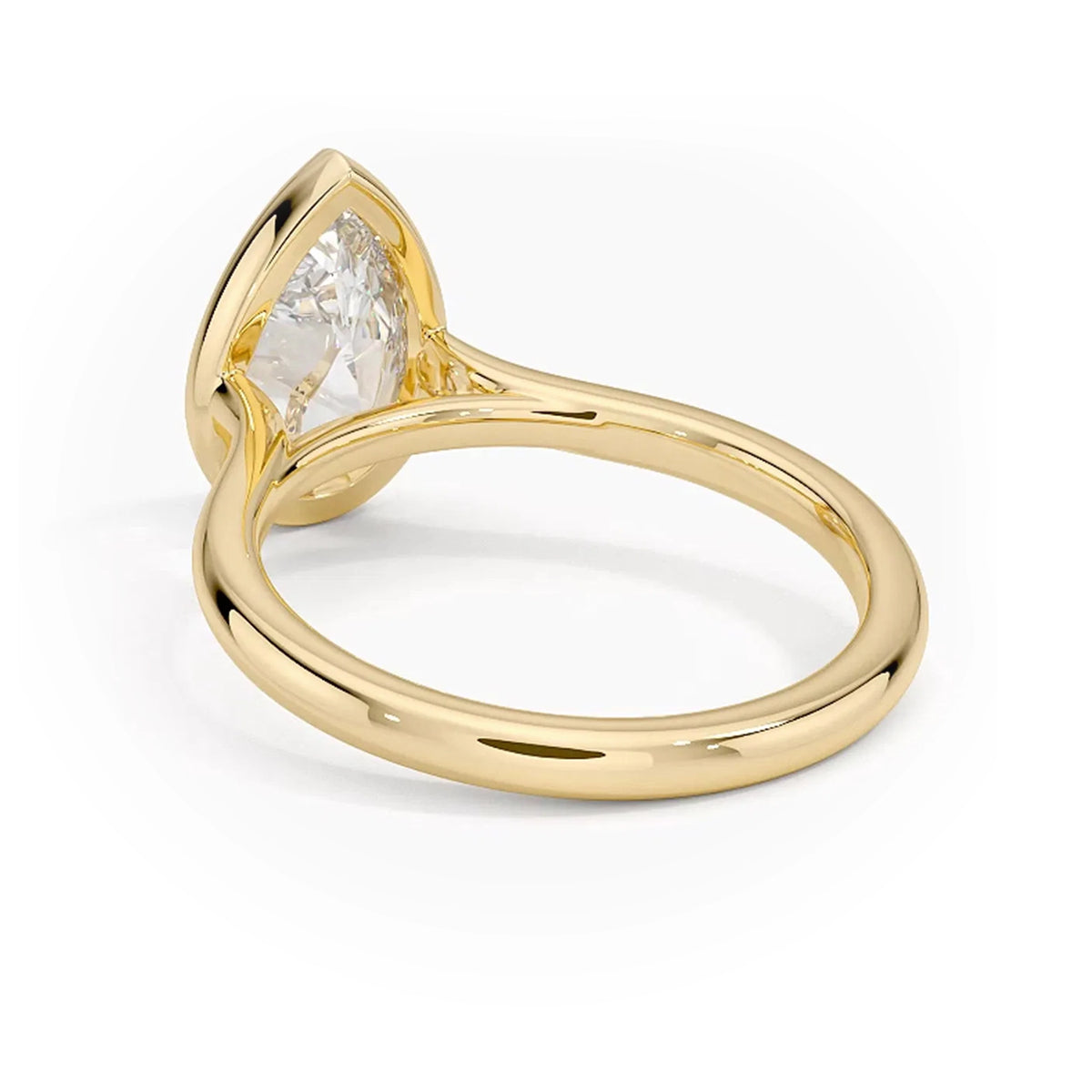 Luna Pear Solitaire Ring