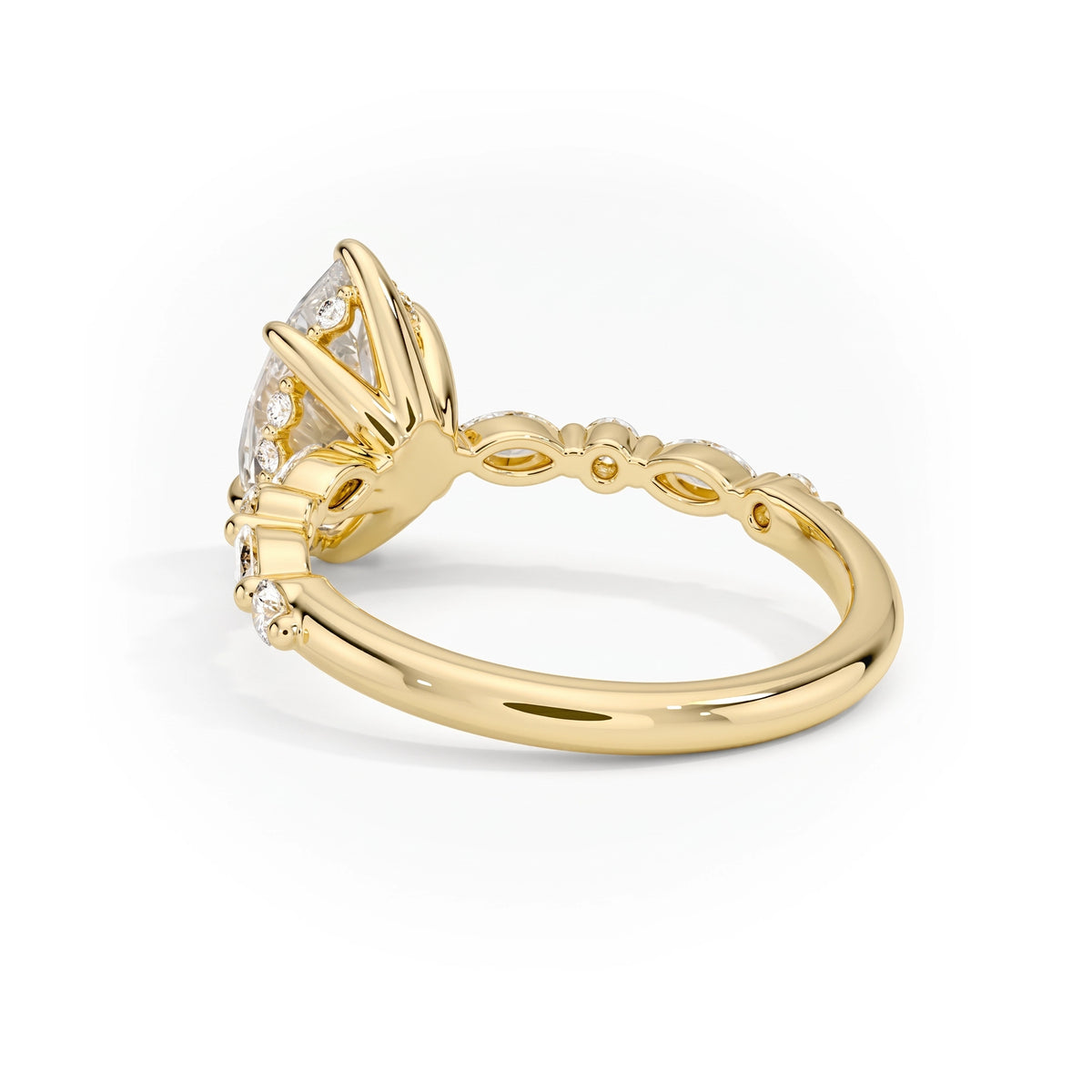 Ivy Hidden Halo Pear Ring