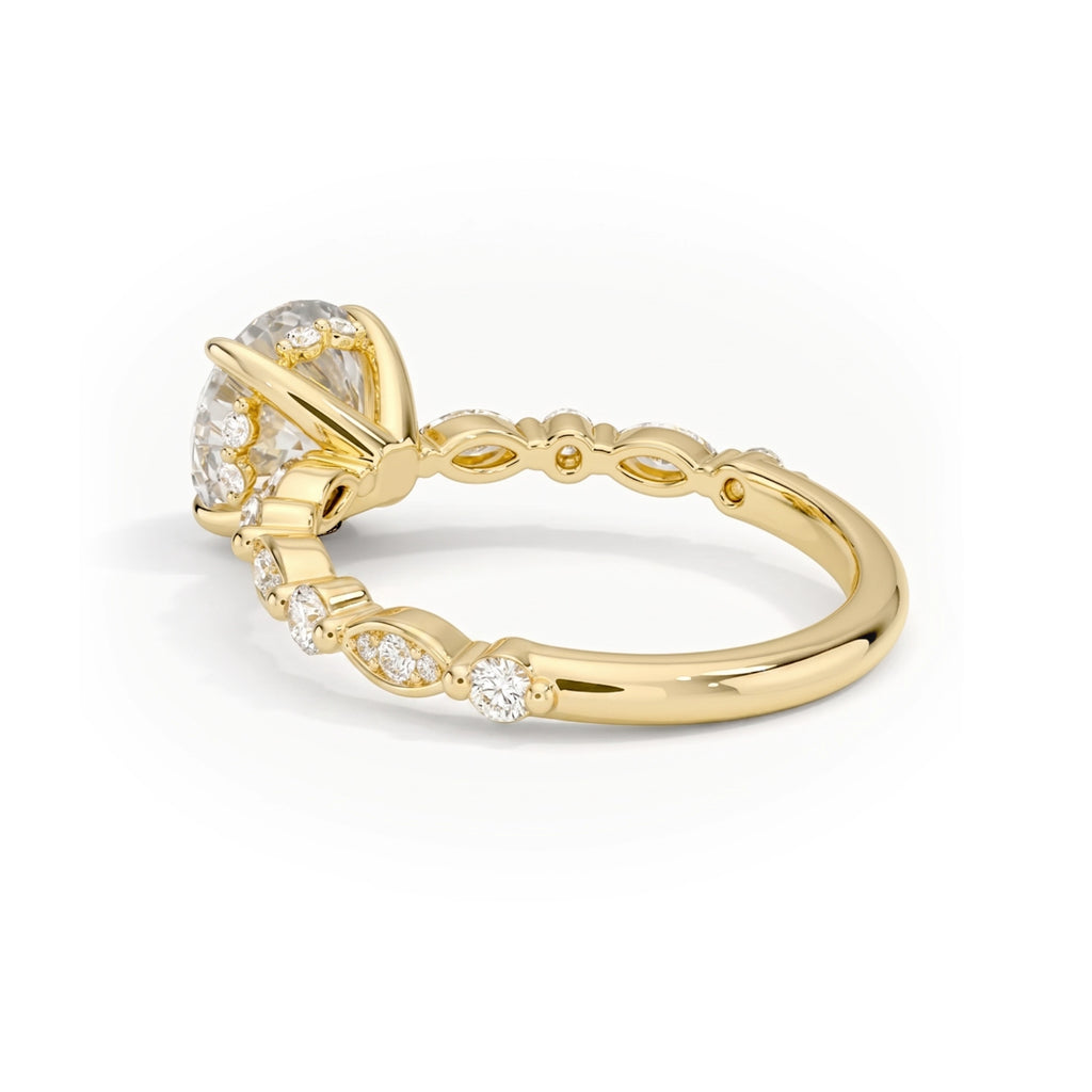 Ivy Hidden Halo Round Ring