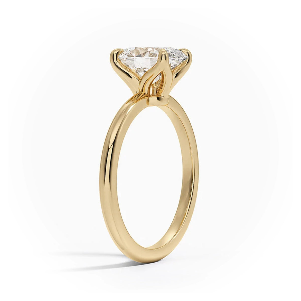 Flora Pear Solitaire Ring