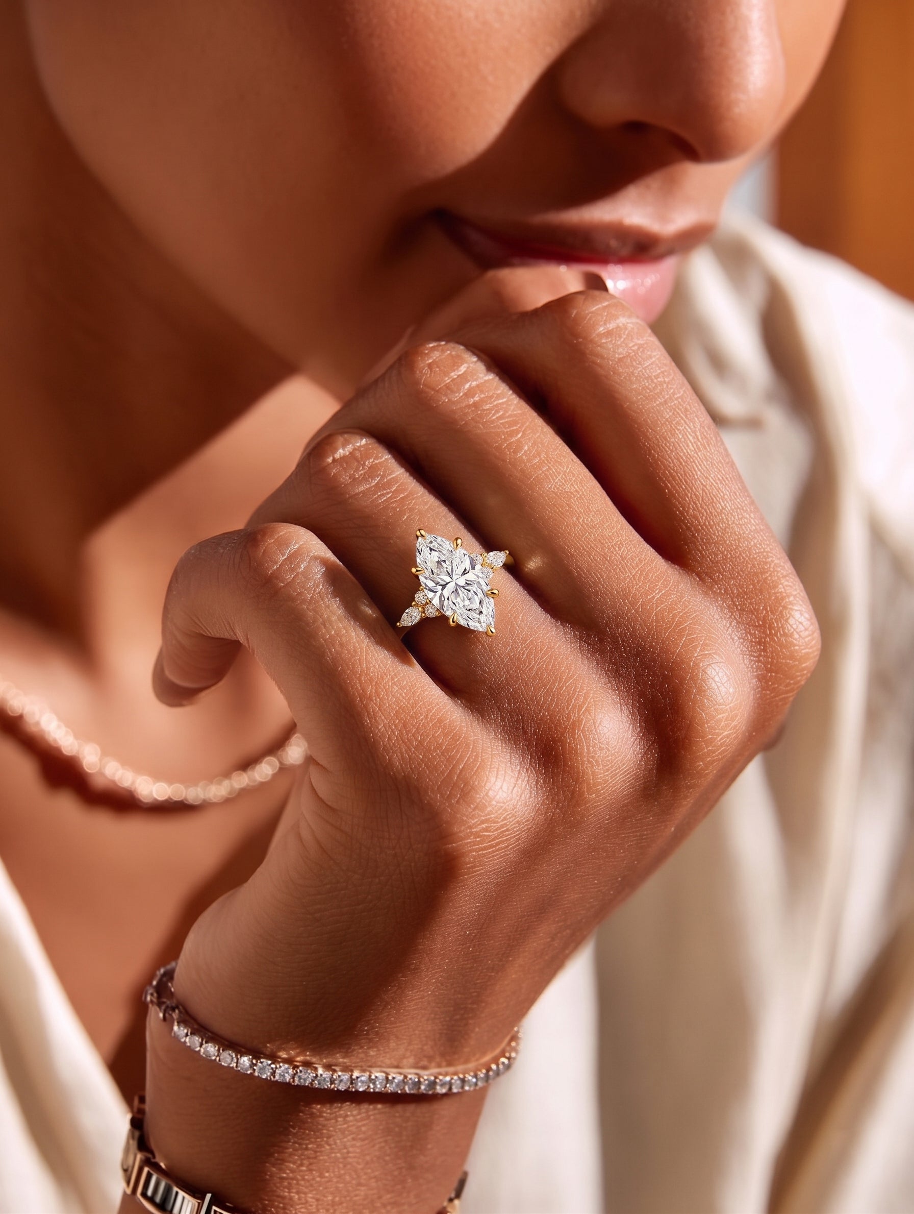 Laurel Marquise Ring